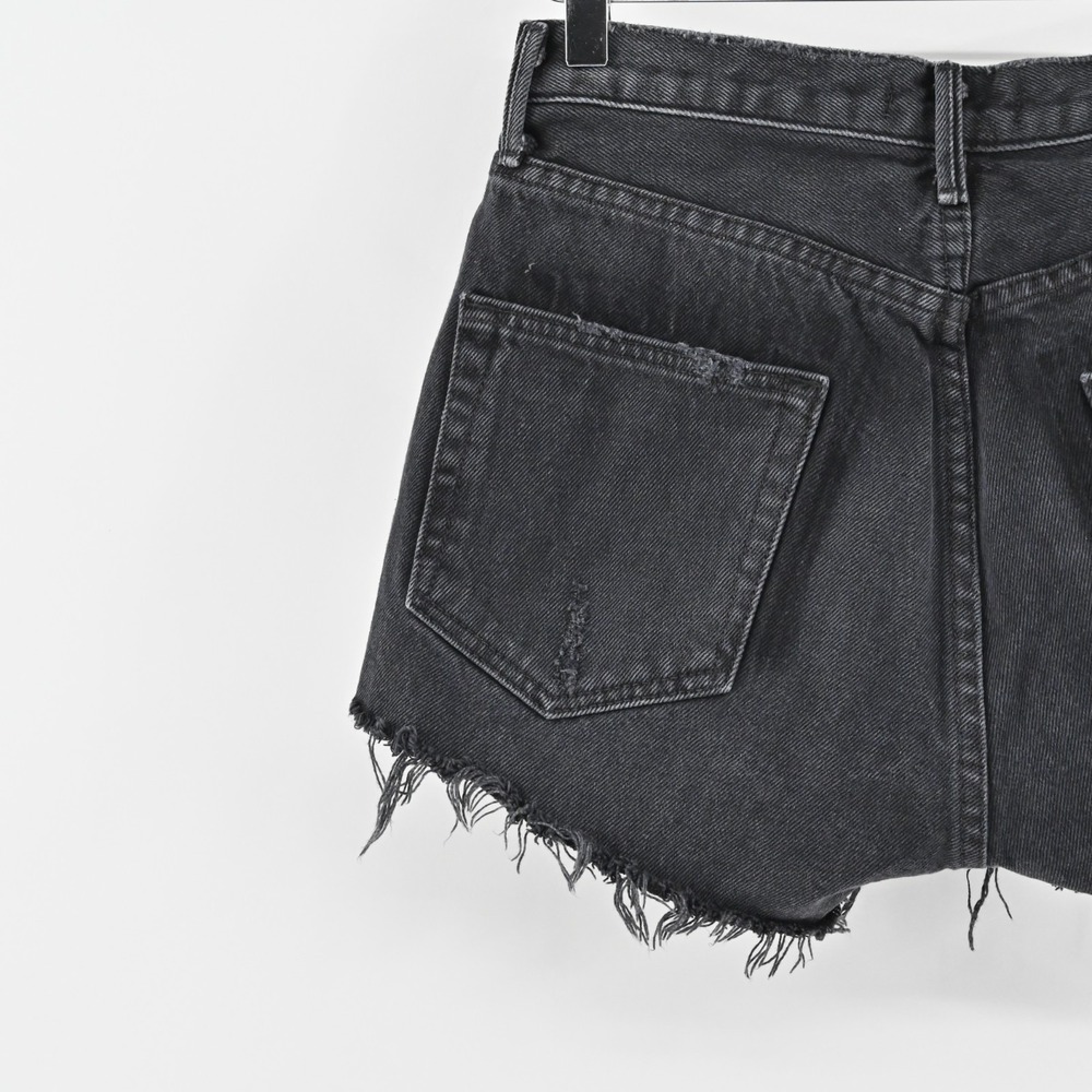 GRLFRND Womens Karolina Blackhearts Denim‎ Shorts Size 27 Cutoff High Rise Jean - Picture 12 of 14